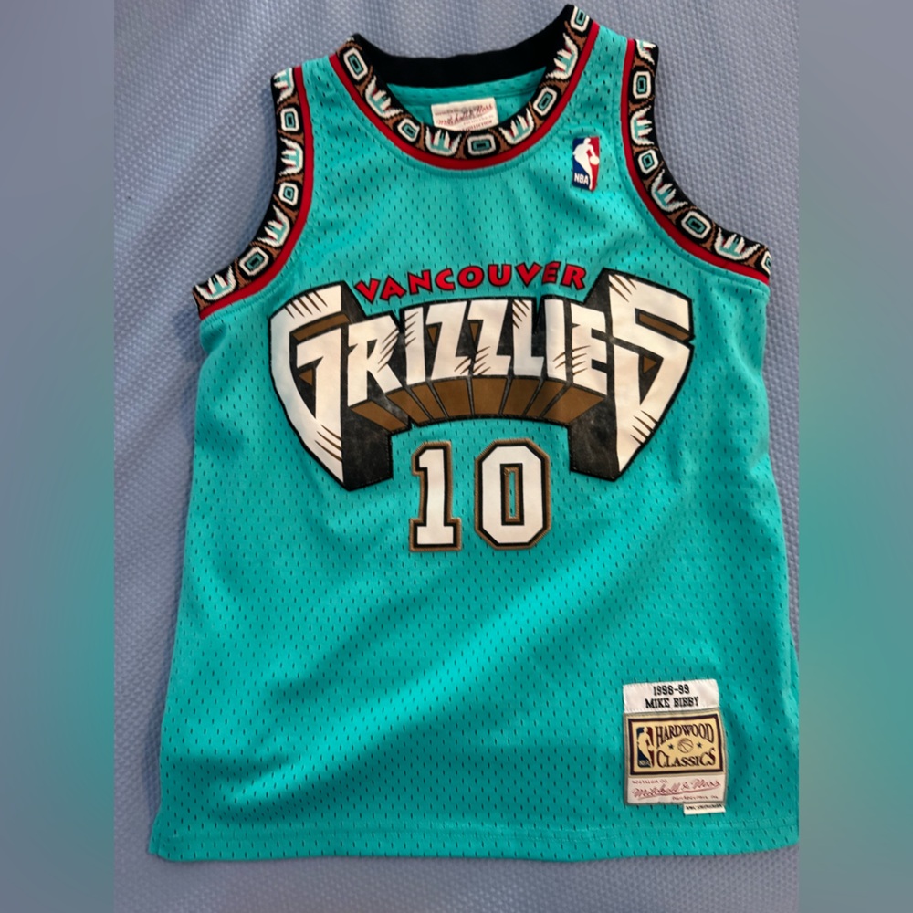 Vancouver Grizzlies Teal Jersey- Mike Bibby